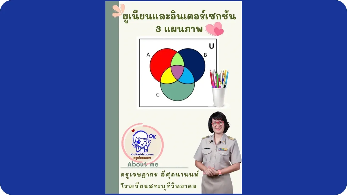 ยูเนียนและอินเตอร์เซกชัน 3 แผนภาพ ยูเนียนและอินเตอร์เซกชัน 3 แผนภาพ
